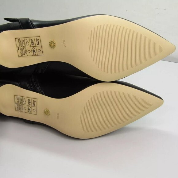 NEW WHITE HOUSE BLACK MARKET Womens Tall Double Buckle Boot Pointed Toe Size 9.5 - Picture 6 of 11